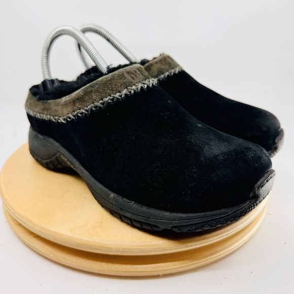 Merrell Encore Ice 5 Shoes Women's 6 Black Warm Slip On Clogs Shoes slides - Picture 3 of 7
